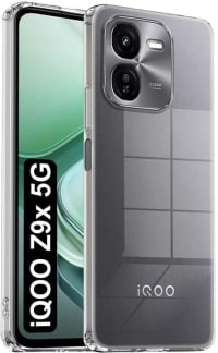 PLUGTECH TPU Ultra Hybrid Clear Camera Protection Back Cover Case for iQOO Z9x- Camera Protection OU Transparent Soft Back Cover