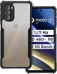 PLUGTECH Slim Shockproof Case | Matte Black Soft | Drop Protection | Precise Cutouts | Premium Mobile Cover for Moto G51