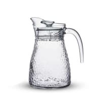 Premium Glass Water Jug Transparent Hot Cold Water Glass Pitcher with Lid Water Jug, Iced Tea, Milk and Juice Beverage Carafe, Lemon Jug (1.5 Litre; Pack of 1)
