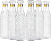 Crystal Clear Water Bottle For Fridge, Home Office Gym School | 1000Ml | Set Of 6 Pcs