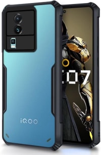 PLUGTECH Slim Shockproof Case | Matte Black Soft | Drop Protection | Precise Cutouts | Premium Mobile Cover for iQ NEO 7, iQ Neo 7 Pro 5G