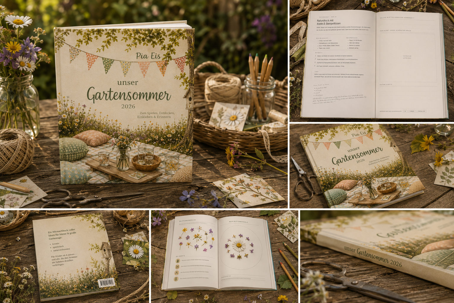 Gartensommer Buch verschiedene Ansichten