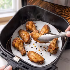 Round Perforated Parchment Paper Liners for Air Fryer thumbnail 2