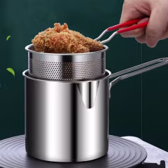 Deep Frying Pot Stainless Steel thumbnail 2