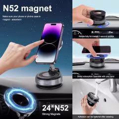 Vacuum Magnetic Suction Phone Mount – 360° Rotatable thumbnail 4