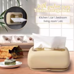 Soft Silicone Desktop Tissue Box Cover with Bottom Suction Cup thumbnail 3