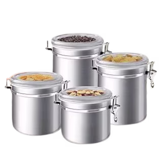 Stainless Steel Airtight Canister 4 Pcs Set