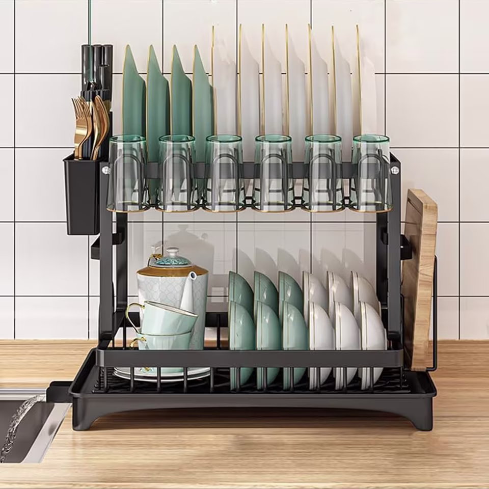 2-Tier Smart Dish Drying Rack - View 2