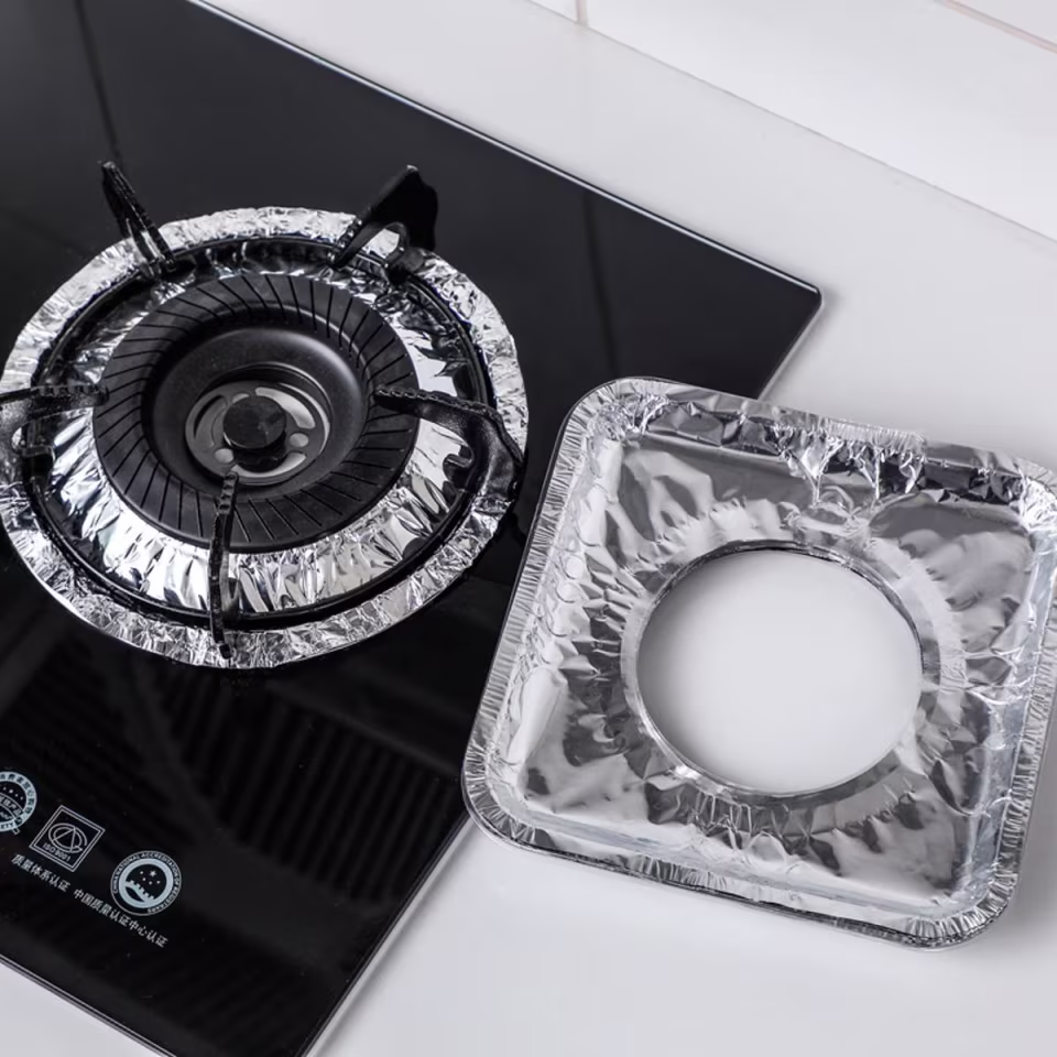 Heavy Duty Disposable Aluminum Foil Gas Stove Burner Covers - View 2