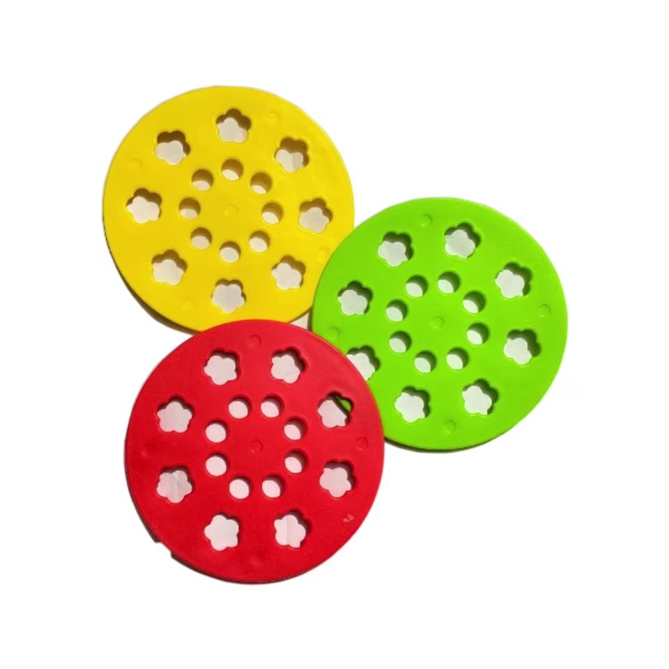 Heat Resistant Floral Silicone & Plastic Trivet Mat Set (Hot Pot & Pan Table Protector) - View 1