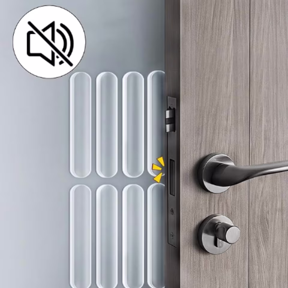 Anti-Collision Transparent Silicone Door Bumper Strips (20 pcs) - View 2