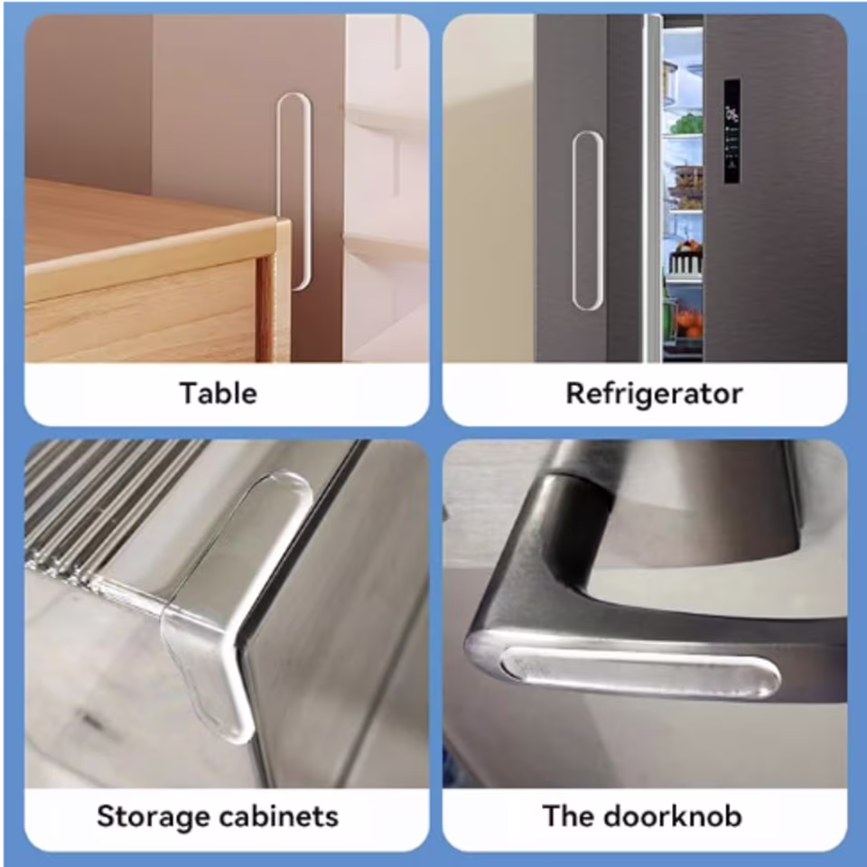 Anti-Collision Transparent Silicone Door Bumper Strips (20 pcs) - View 4