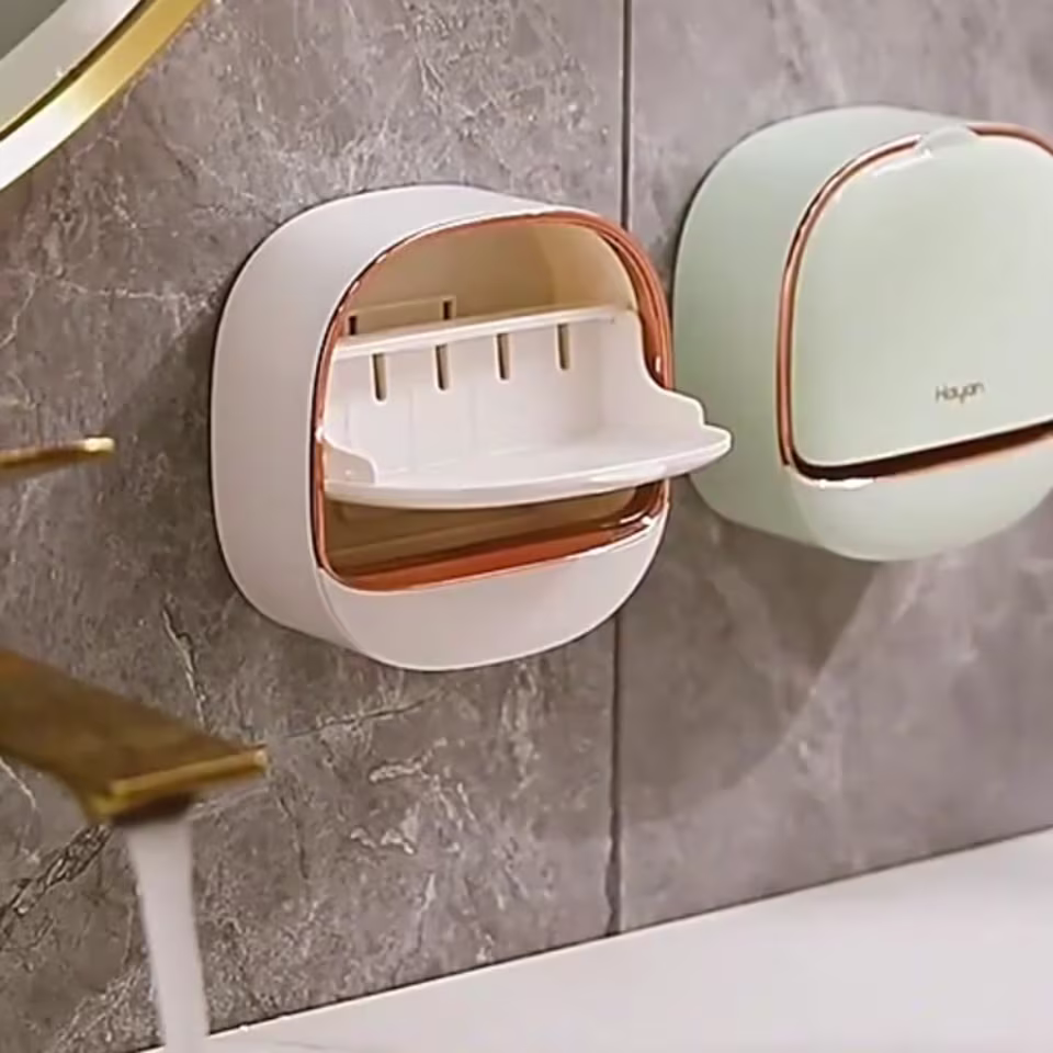 Wall Mounted Luxury Soap Holder With Lid - View 3