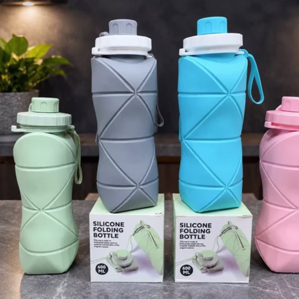 BPA Free Silicone Water Bottle Reusable & Sustainable - View 3