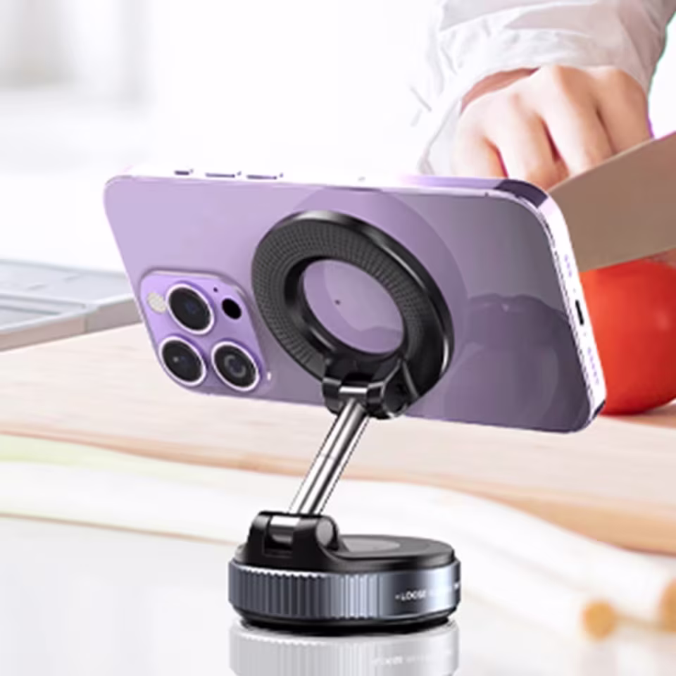 Vacuum Magnetic Suction Phone Mount – 360° Rotatable - View 2