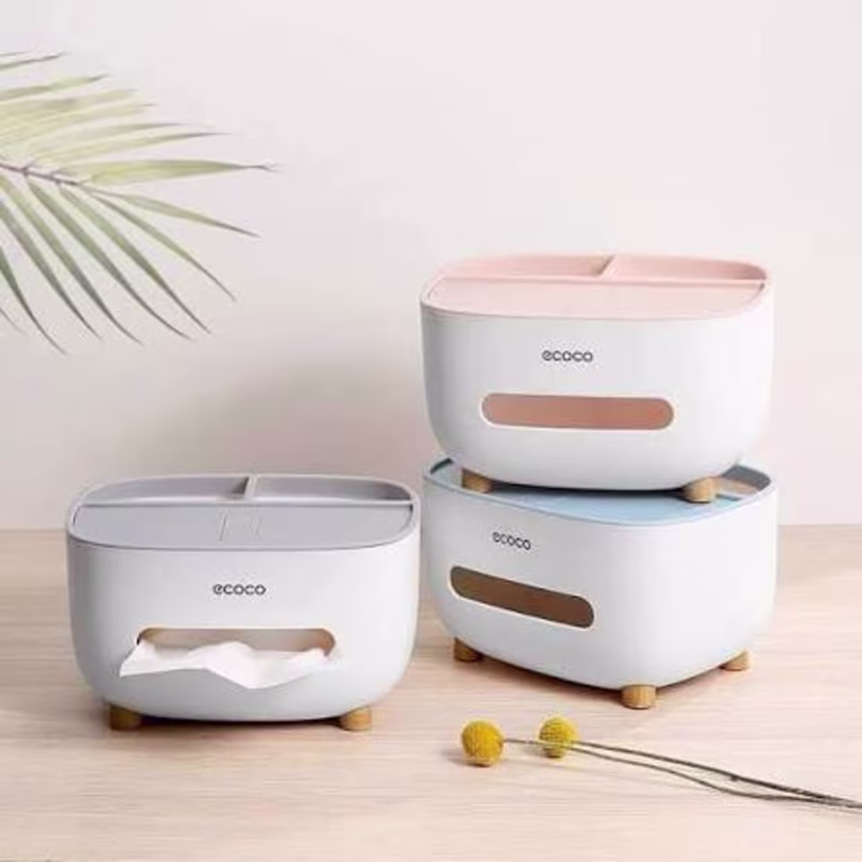 Ecoco Multifunctional Tissue Box Organizer - View 3