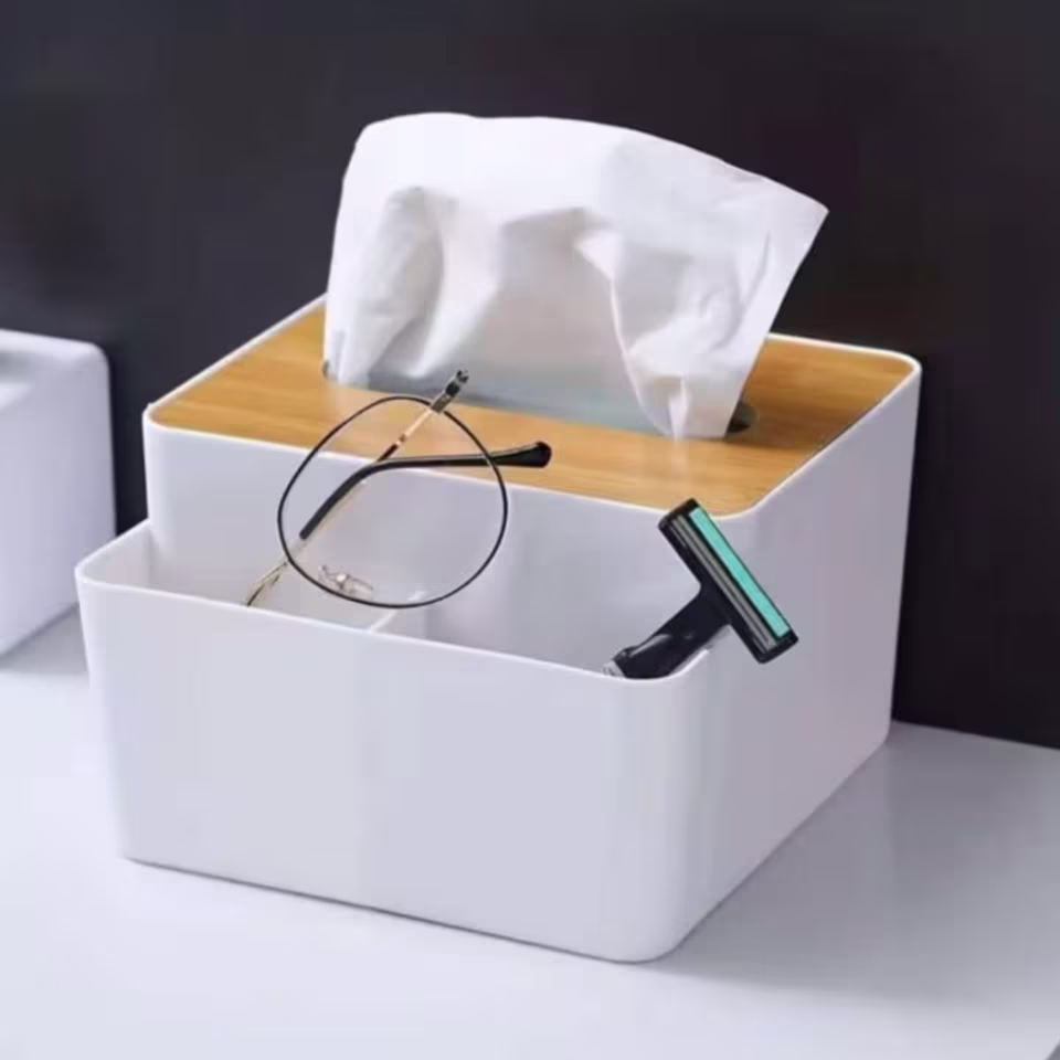 Multifunctional Desktop Tissue Box Organizer - View 2