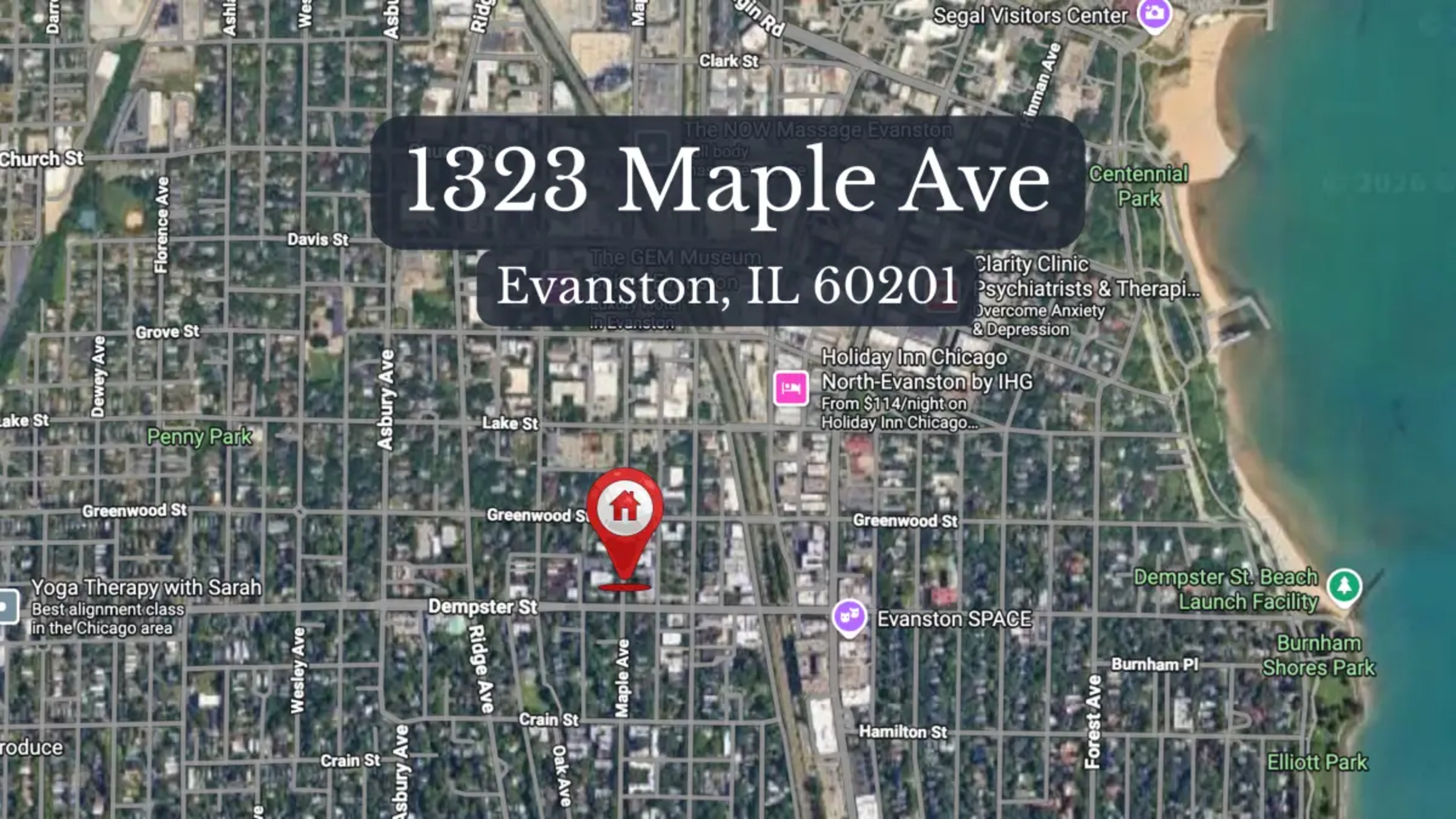 1323 Maple Evanston Illinois Listing Map