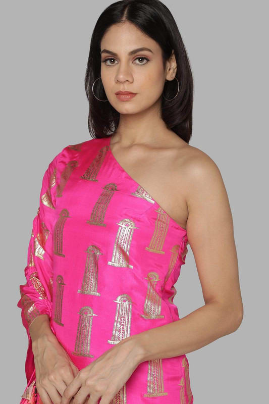 Women Dress Masaba Pink - Image 3