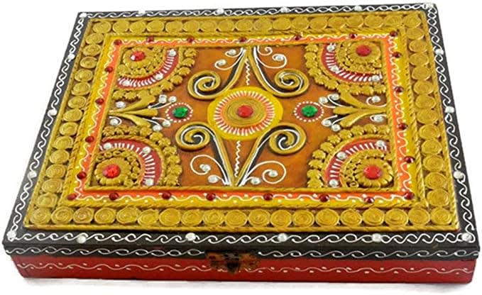 Wooden Box Hand Painted Eurasia