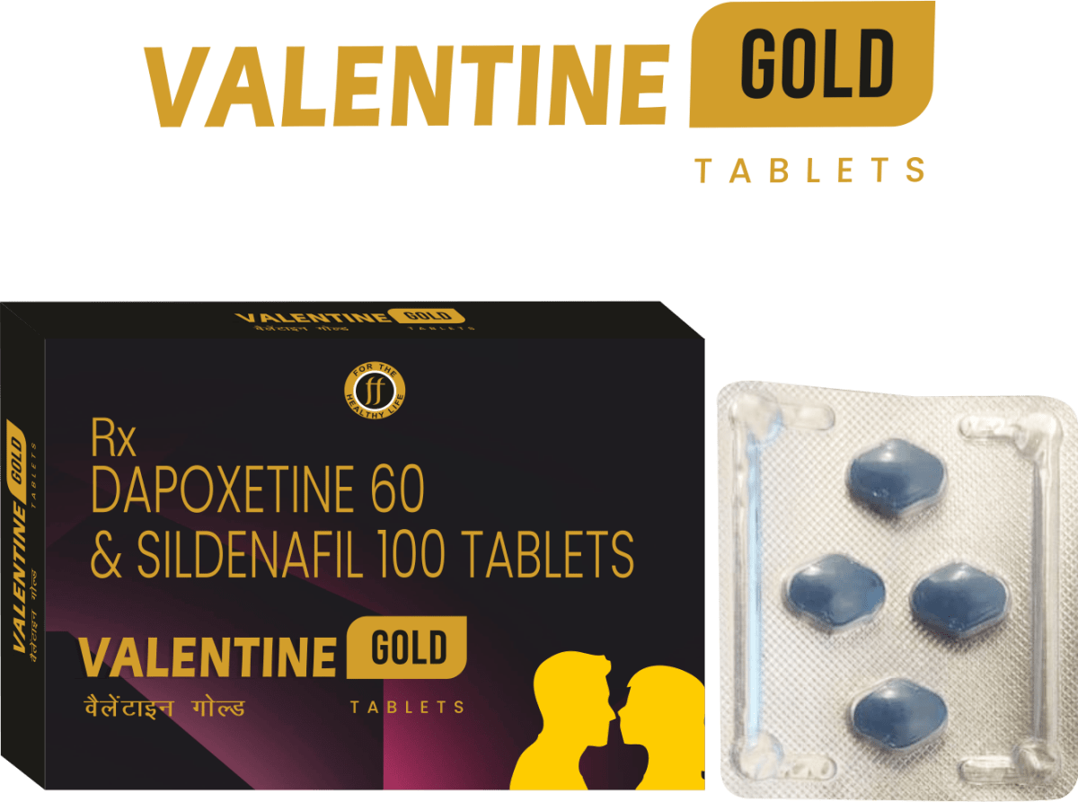 Valentine Gold dapoxetine and sildenafil tablets
