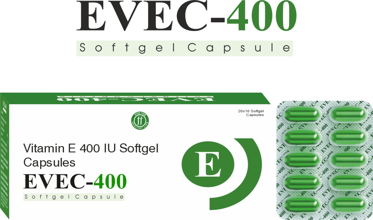 EVEC-400 Vitamin E 400 IU softgel capsules