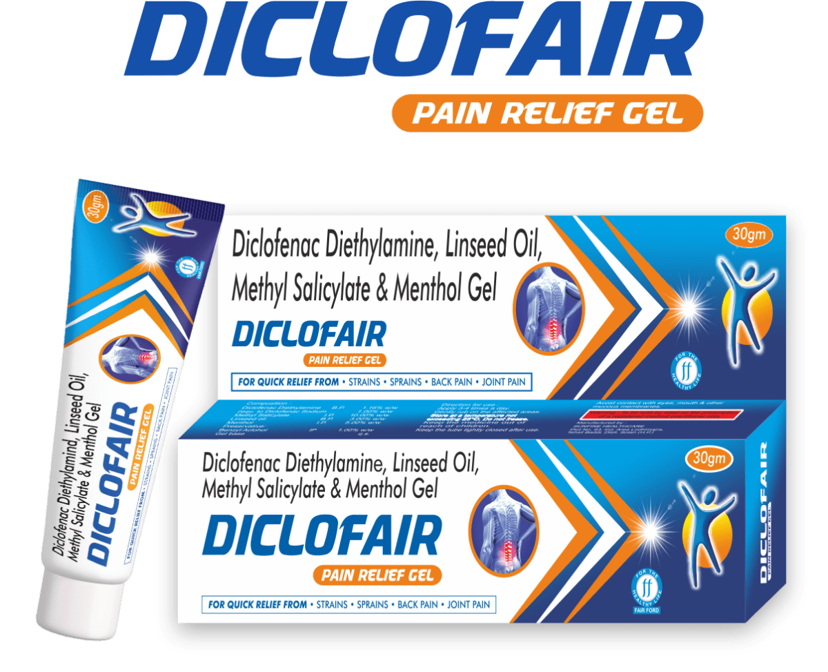 Diclofair diclofenac pain relief gel