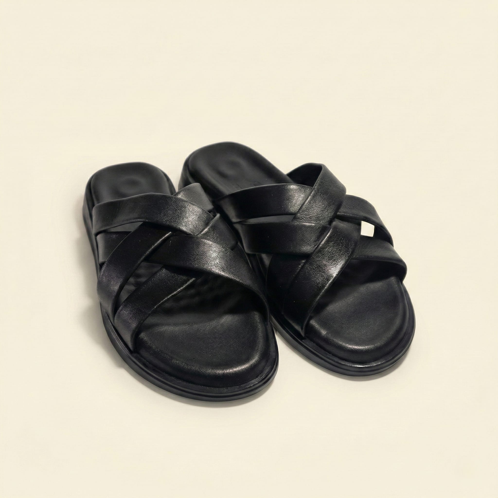 The Riviera Leather Sandal – Black view 2