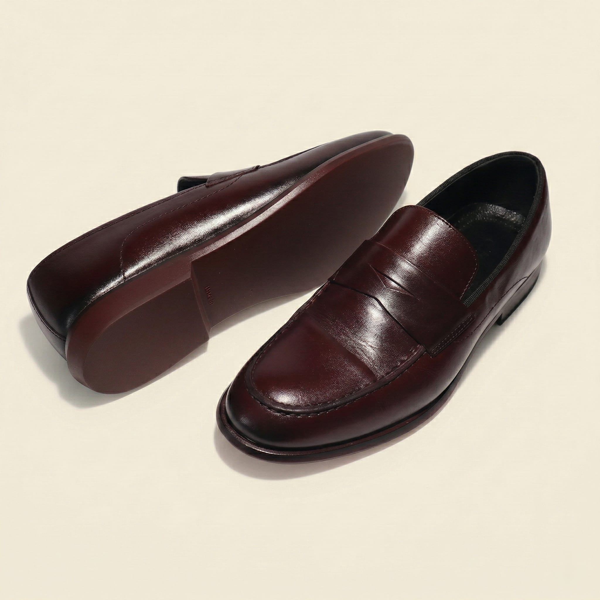 The Verona Leather Slip-On – Maroon