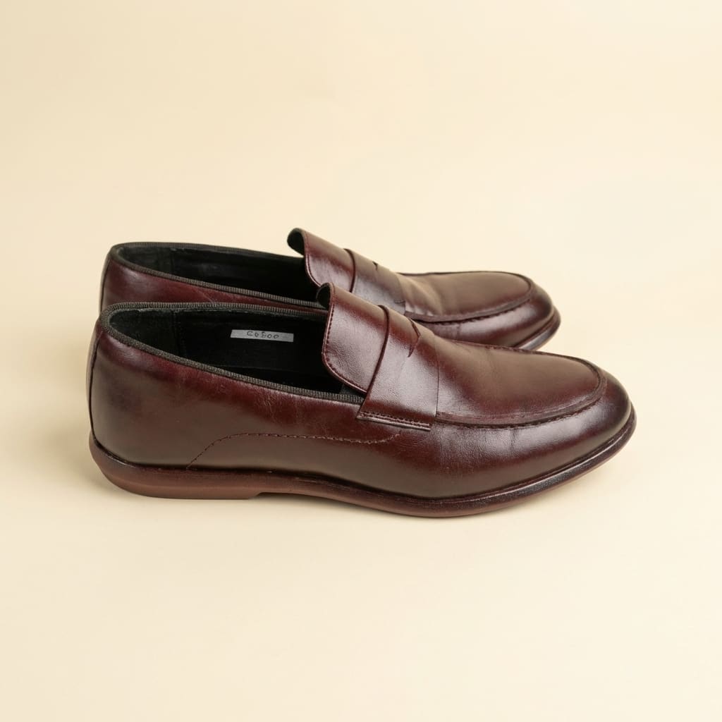 The Verona Leather Slip-On – Maroon view 2