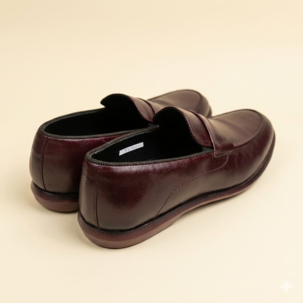 The Verona Leather Slip-On – Maroon view 4