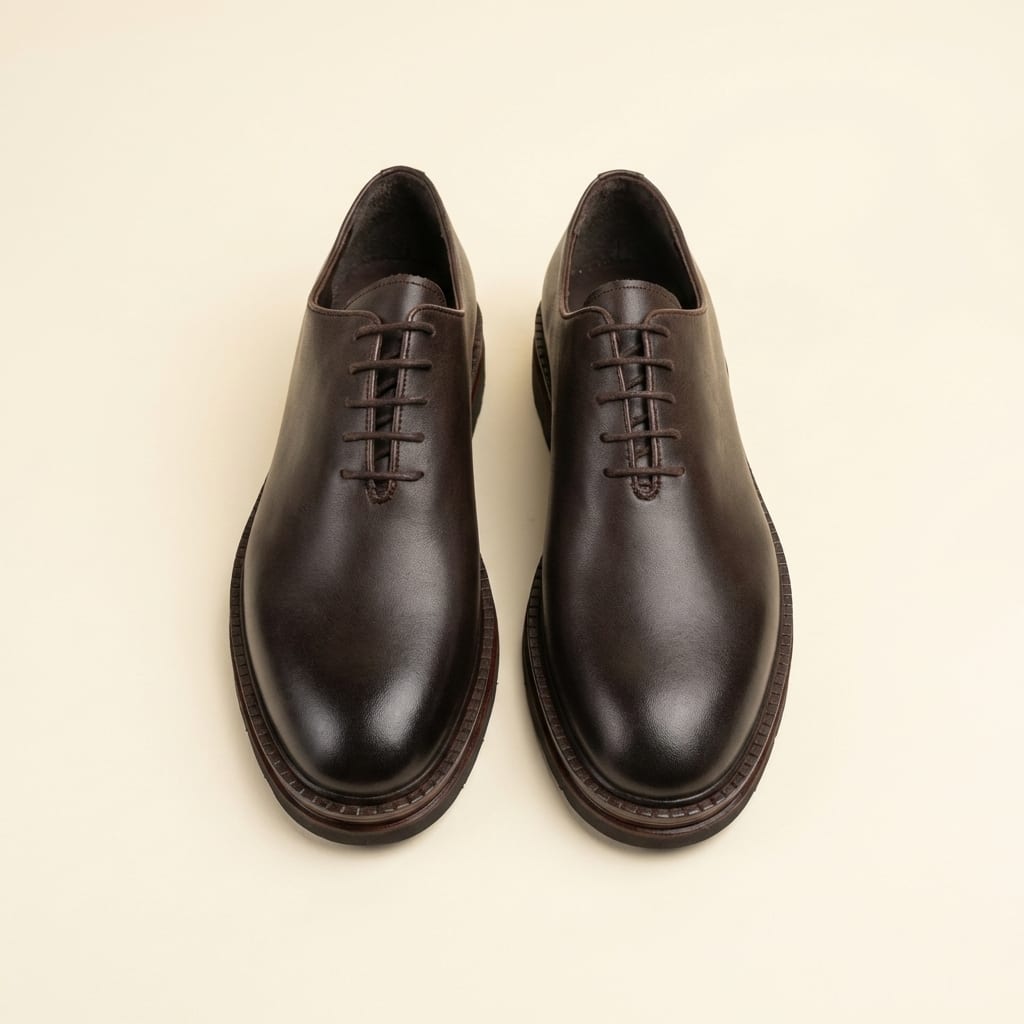 The Sovereign Leather Lace-Up – Chocolate Brown view 2