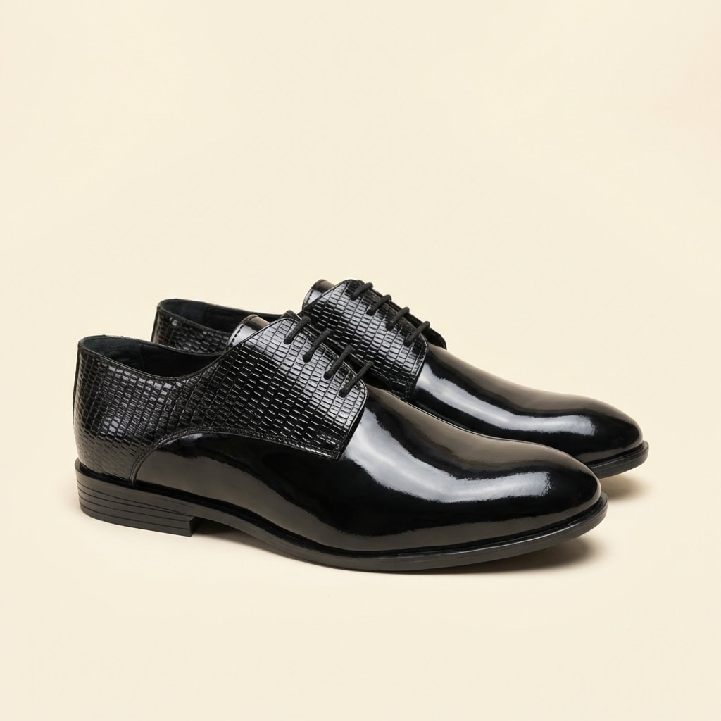 The Black Tie Patent Lace-Up view 3