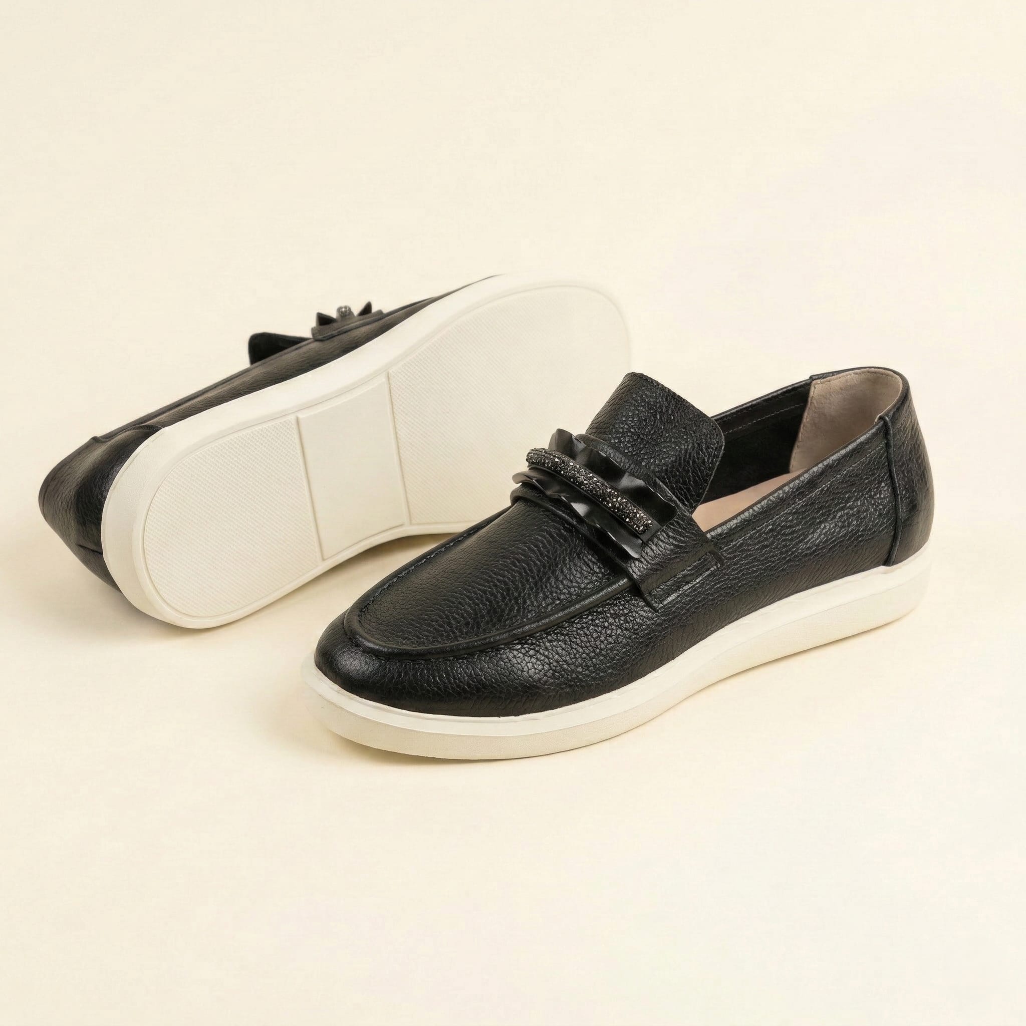 The Luxe Strap Loafer – Black