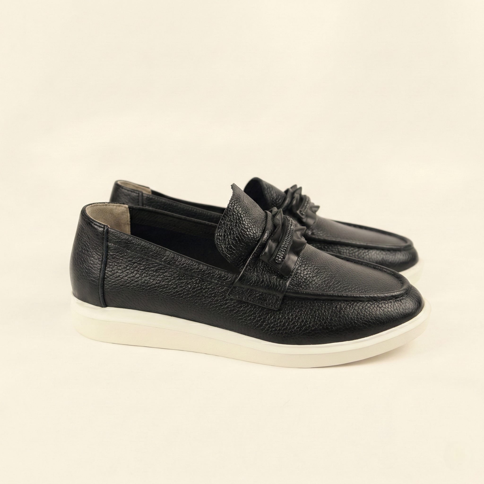 The Luxe Strap Loafer – Black view 3