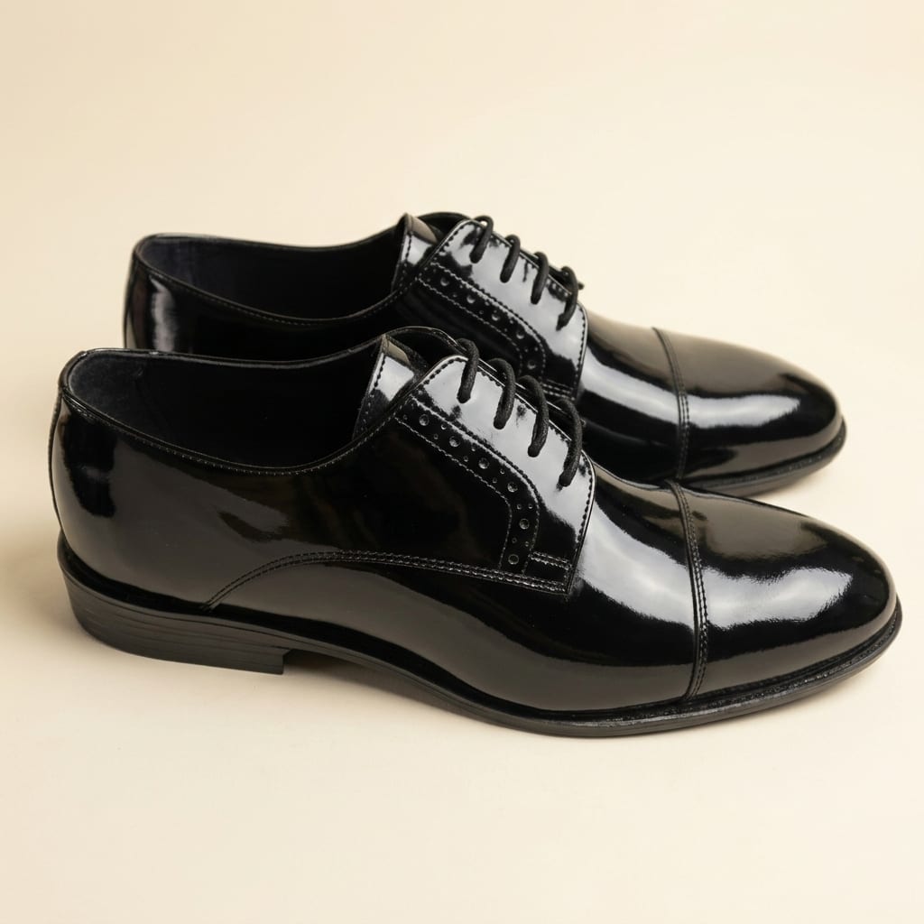 The Black Tie Patent Oxford - Classic Edition view 3