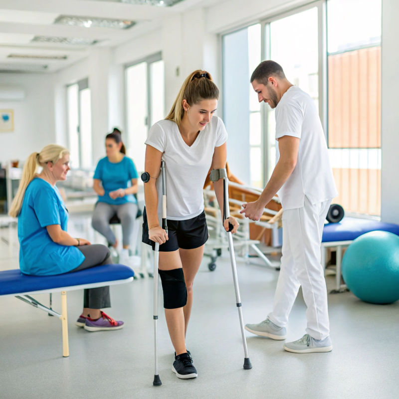 Patienten nach verschiedenen operativen Eingriffen wie Knie-, Hüft- und Schulteroperationen erhalten professionelle postoperative Nachbehandlung