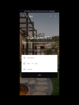 Maison Cier mobile accommodation website homepage