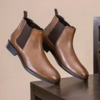 Chelsea Boots  Real Leather Shoes With High-Top Pattern thumbnail