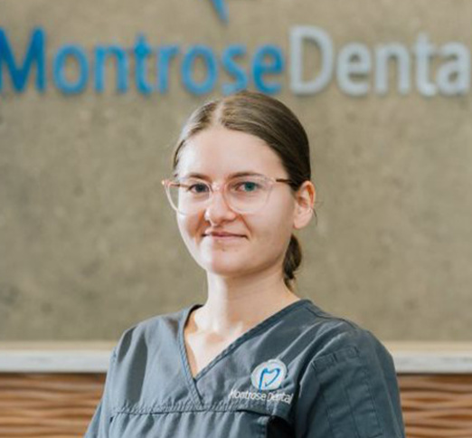 Dr. Khrystyna Hnatovska, Dentist in Montrose Dental - Portrait Photo
