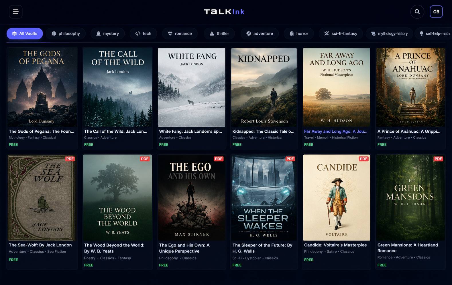 Talkink Public Domain Directory Search Interface