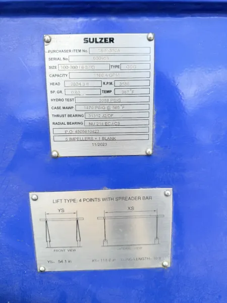 Sulzer Multistage Process Pump Package - Image 3