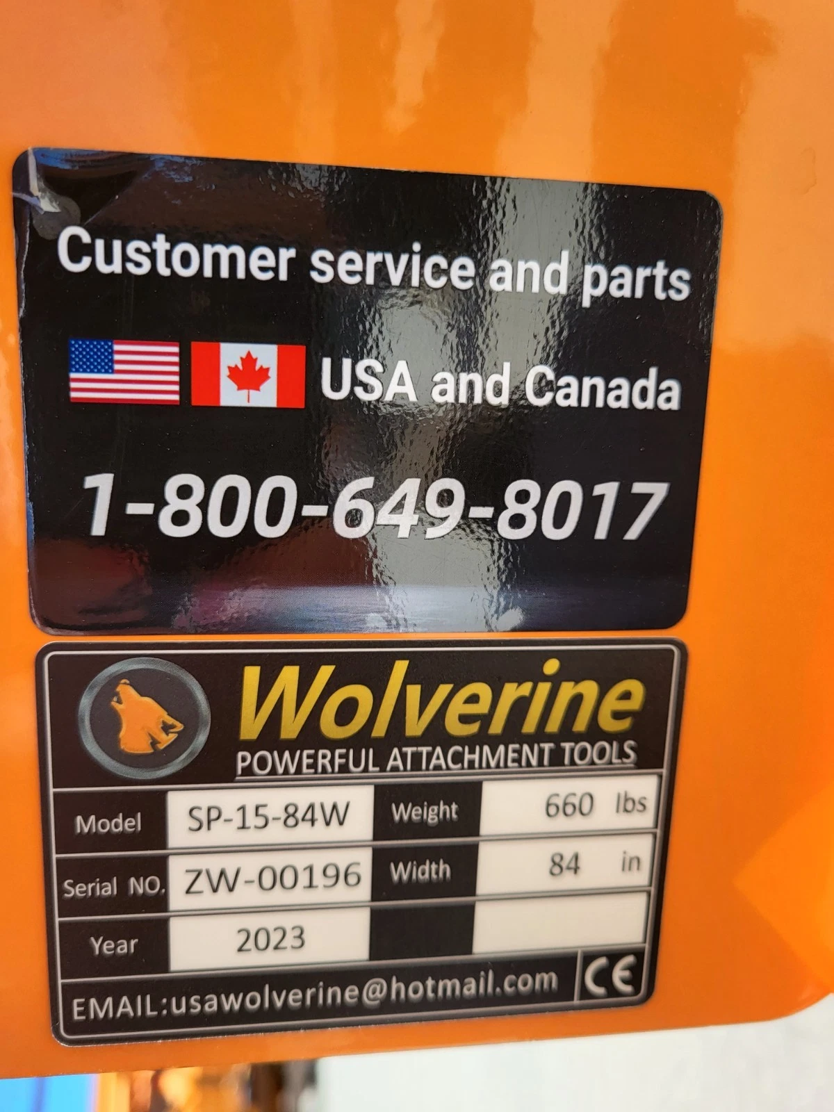 Wolverine Snowplow Blade Attachment - Image 3