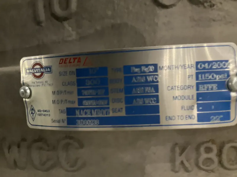 12 INCH 300 CLASS FIG 20 DELTA PLUG VALVE - Image 4