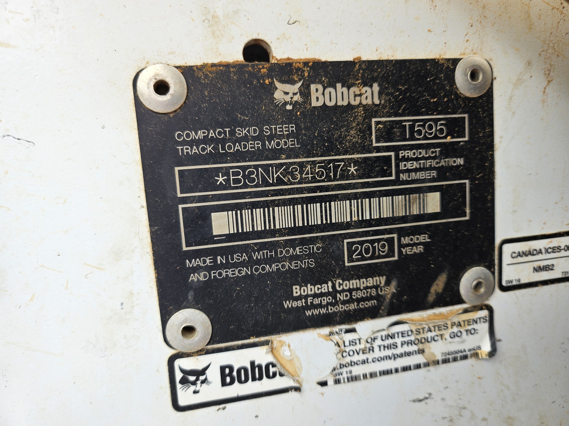 2019 Bobcat T595 Compact Track Loader - Image 7