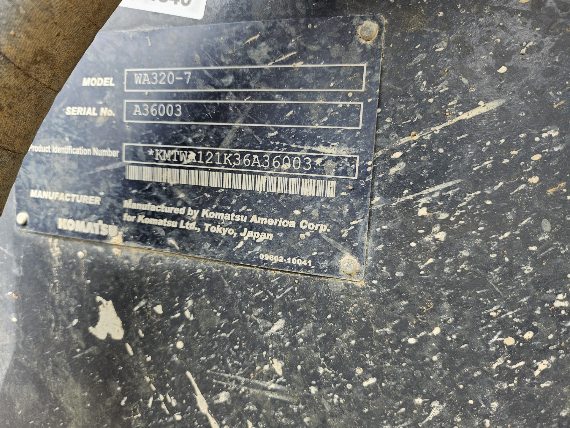 2013 Komatsu WA320-7 Wheel Loader - Image 7