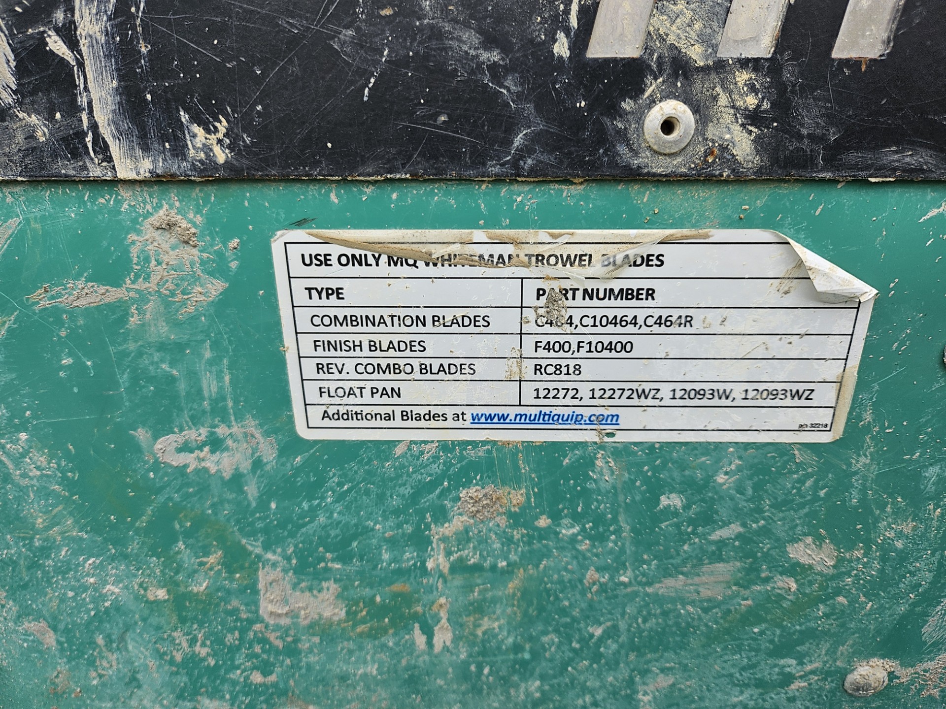 Whiteman/Multiquip HTX6 Power Trowel - Image 4