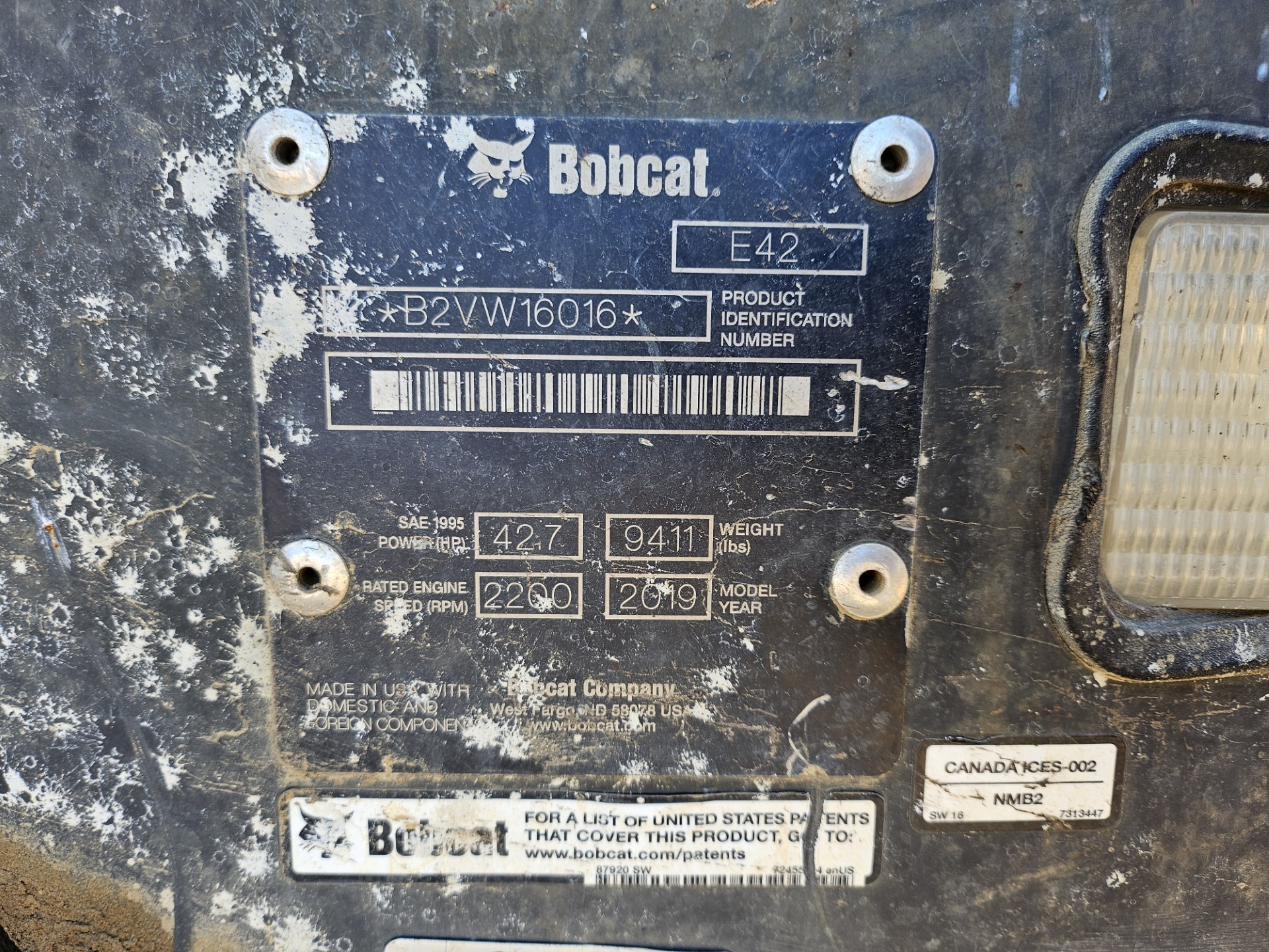 2019 Bobcat E42 Mini Excavator - Image 9