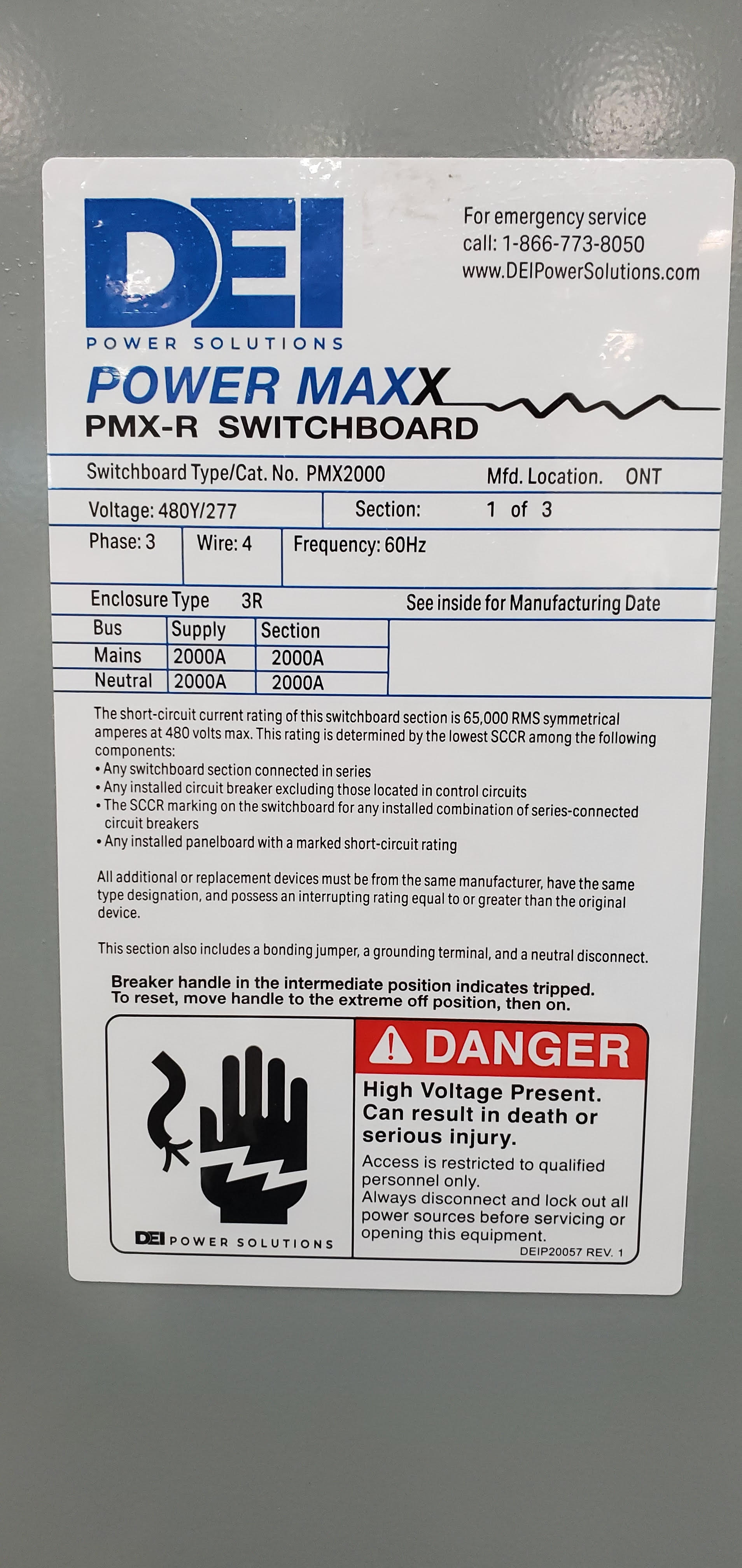 Power Maxx PMX-R Switchgear 2000 Amp - Image 4