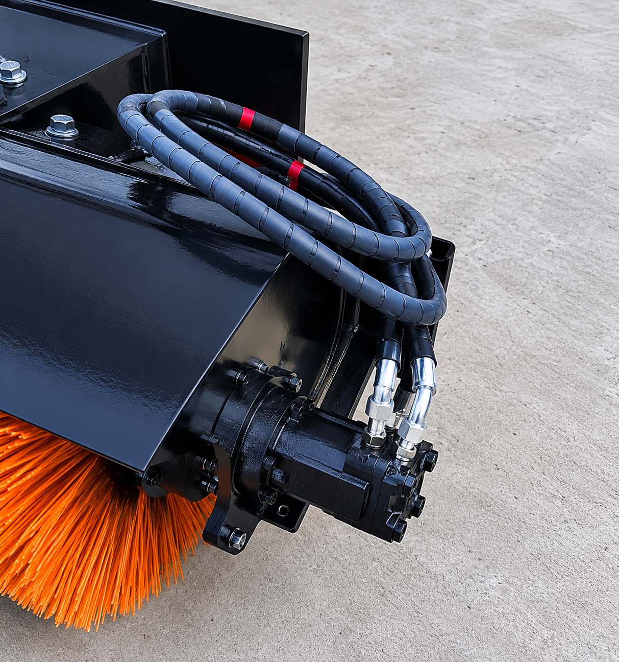 GIYI Sweeper Hydraulic Manual Angle Broom Attachment - Image 6